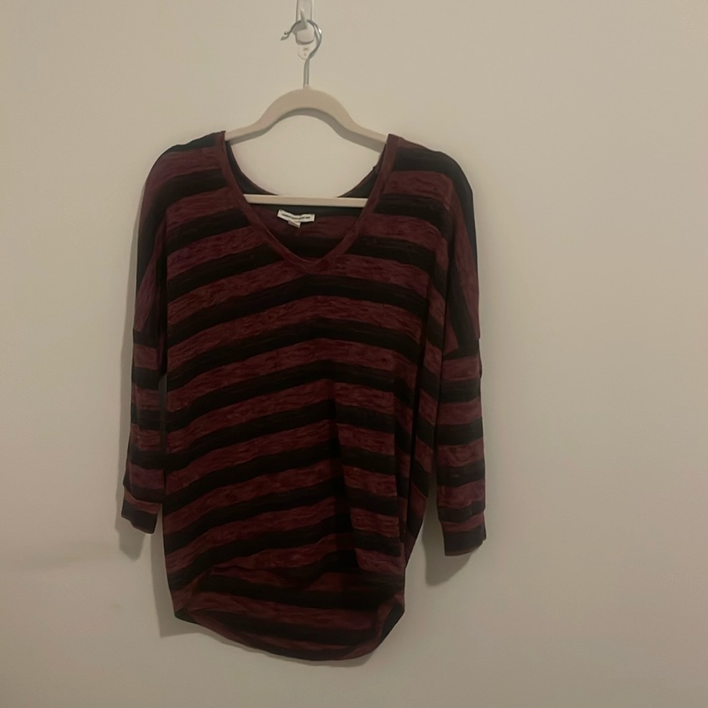 American Eagle Outfitters 3/4 Sleeve Striped Top Size Small